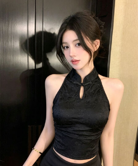 실사 정가 중식 로얄 자매 몸매 가꾸기 홀로우 아웃 조끼 맨위