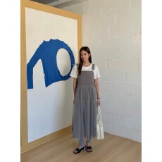 批发十三行弥香2026春夏法式温柔背带<b class='q'>连衣裙</b>女<b class='q'>拼接</b>网纱假两件吊带长裙