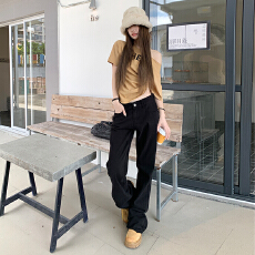 批发【BSF.cn】亚感穿搭｜素感时尚｜百搭单品 宽松可持续微喇型牛仔