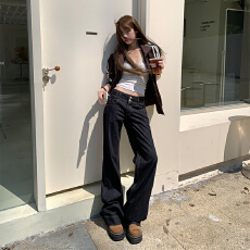 批发【BSF.cn】黑金质感甜酷复古日系出街百搭松弛｜随性舒适微喇牛仔