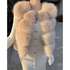 批发2025冬<b class='q'>新款</b> ins气质优雅百搭狐狸毛皮草马甲<b class='q'>背心</b>外套