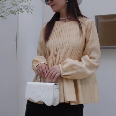 批发韩国2026秋季纯棉褶边长袖衬衫