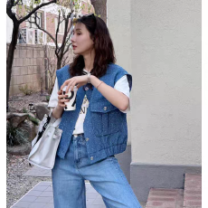 批发春夏季新款韩国代购简约流行时尚百搭舒适显瘦马甲外套