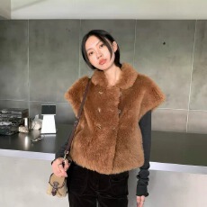环保皮草马甲毛毛外套