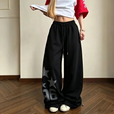 批发潮牌美式复古宽松休闲<b class='q'>运动</b>裤女夏季<b class='q'>新款</b>街头嘻哈百搭爵士跳舞卫裤