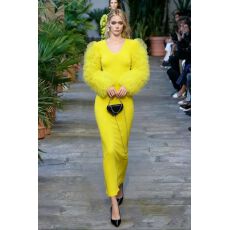 批发高级感小众名媛立体花边网纱长袖拼接针织<b class='q'>连衣裙</b>女欧美修身礼服裙