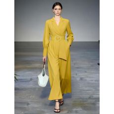 批发欧洲站高端别致一件式v领<b class='q'>连身</b><b class='q'>裤</b>新款长袖收腰<b class='q'>连体</b><b class='q'>裤</b>女高级感