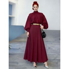 批发时尚名媛气质高腰显瘦立领连衣裤长袖百褶阔腿裤<b class='q'>长</b>裤<b class='q'>连体裤</b>子