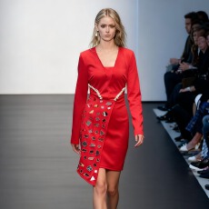 批发新款V领长袖大气缝钻休闲弹力<b class='q'>礼服</b>连衣裙名缓聚会<b class='q'>敬酒</b>服