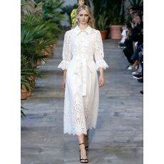 批发法式宫廷风镂空拼接<b class='q'>连衣裙</b>温柔异域风情感<b class='q'>刺绣</b>长裙