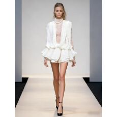 批发轻奢薄款褶皱蕾丝圆领连衣裙女夏独特洋气收腰显瘦蓬蓬荷叶边短裙