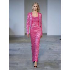 批发欧美新品外贸宴会晚<b class='q'>礼服</b>名媛满钻长袖外套绷带连衣裙俩件套