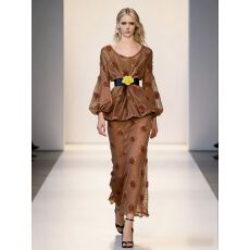 批发韩国东大门女装新款系扣圆领甜美立体花朵套头<b class='q'>衬衫</b>+半身裙配腰带