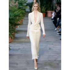 批发法式名媛套装女<b class='q'>夏季</b>性感扭结V领上衣高级感鱼尾裙海边度假两件套