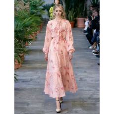 批发新款茶歇气质温柔法式长裙海边度假绝美碎花<b class='q'>连衣裙</b>女