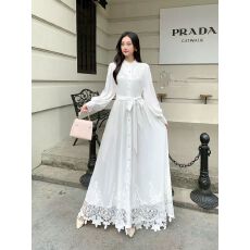 批发澳洲品牌度假风绿色<b class='q'>连衣裙</b>女2025春夏新款今年流行爆款赫本风