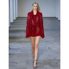 批发时尚御姐范外套女秋冬小香<b class='q'>风</b>设计感小众重工烟花烫钻斗篷大衣