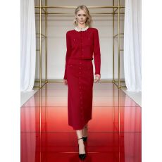 批发重工钉珠小香风两件套时尚气质针织衫半裙套装女新款