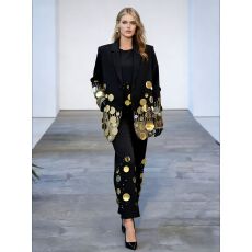 批发法式高级感<b class='q'>西装</b>套装新款亮片V领廓形小<b class='q'>西装</b>+直筒长裤套装