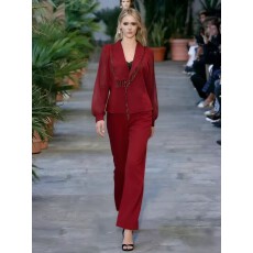 批发<b class='q'>欧美风</b>新款时尚套装女高级感气质名媛小香风长袖百搭上衣+裤子