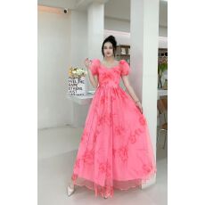 批发巨好看绝美漂亮小裙子法式碎花泡泡袖公主连衣裙女夏连身裙