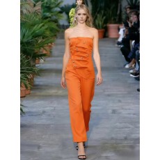 批发欧美无袖纽扣连体<b class='q'>裤</b><b class='q'>长裤</b>women fashion jumpsuit pants sexy
