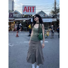 批发<b class='q'>森林</b>色<b class='q'>系</b> 背心吊带机能工装半裙搭配推荐