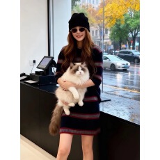 批发巨好看的<b class='q'>秋</b>冬穿搭一整套时尚慵懒气质小香风针织毛衣裙子两件套装