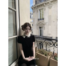 批发Wuuus 巴洛克丝绒组 法式中古<b class='q'>蕾丝</b> 可拆卸领口 衬衫/<b class='q'>连衣裙</b>