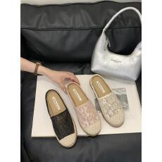 批发渔夫鞋女2025新款夏季透气网面一脚蹬懒人单鞋小香风草编软底女鞋