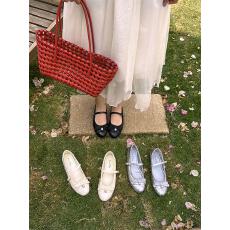 批发菱格黑色玛丽珍鞋一字扣女鞋子2026秋<b class='q'>春</b>季浅口圆头法式小香风单鞋