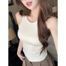 批发2025秋季新款吊带背心显瘦磨毛百搭<b class='q'>街头</b>风带胸垫加厚美背