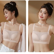 批发2026早春新款爆款无磁中厚滑滑杯<b class='q'>性感</b>蕾丝无侧骨抹胸内衣<b class='q'>文胸</b>女