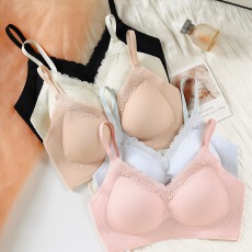 批发2026早春新款爆款亲肤暖肤蕾丝无痕<b class='q'>文胸</b>内衣带胸垫显瘦背心女