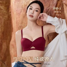 批发本命年红色内衣女小胸防垂收副乳提拉<b class='q'>无</b><b class='q'>痕</b>舒适性感豹纹美背<b class='q'>文胸</b>罩