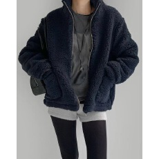 批发韩系羊羔毛加绒加厚外套