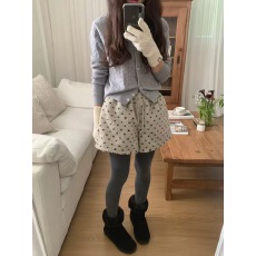 批发已出 2025韩国 秋冬爱心羊羔毛短裤