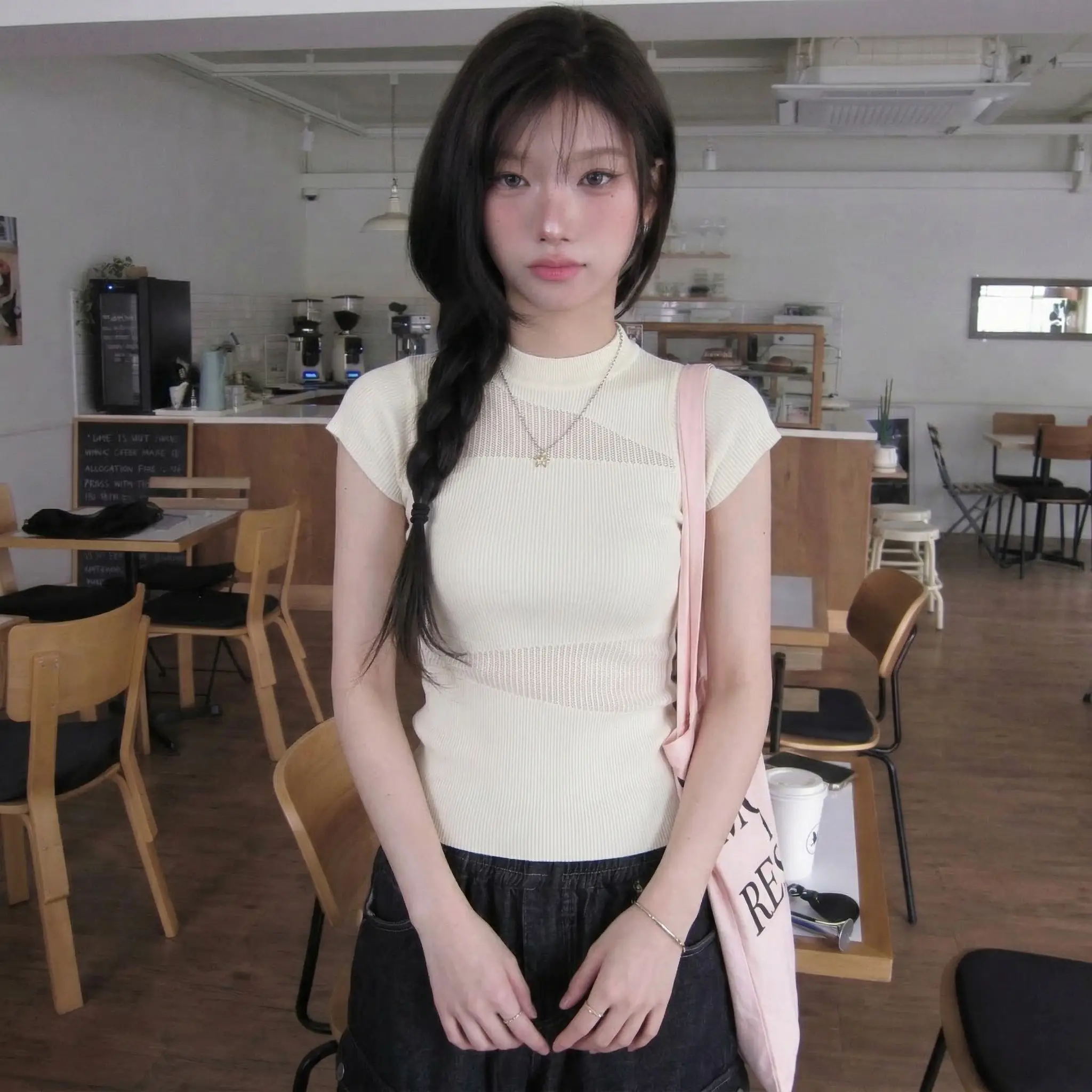 봄여름 베이직 니트 슬림 이너 상세 이미지 3