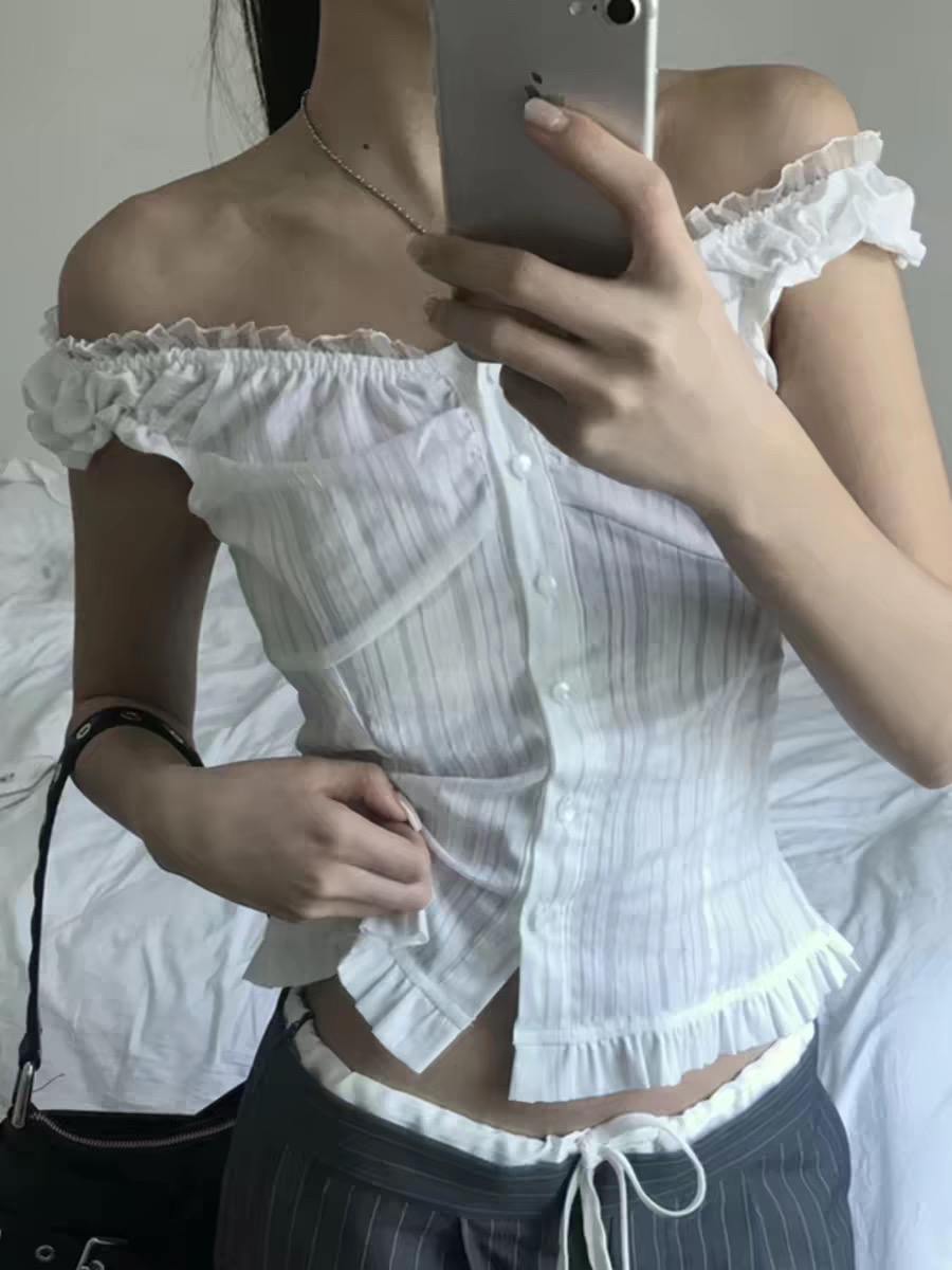 재고 있음 레이스 레트로 여름 무거운 작업 순수한 욕망 슬림해 보이는 다용도 민소매 조끼