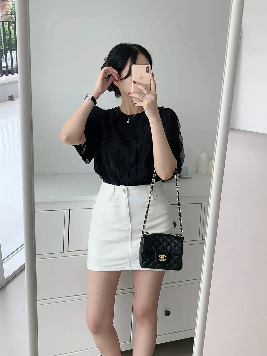 주름 디자인 러플 끈 장식 루즈 셔츠 상세 이미지 15