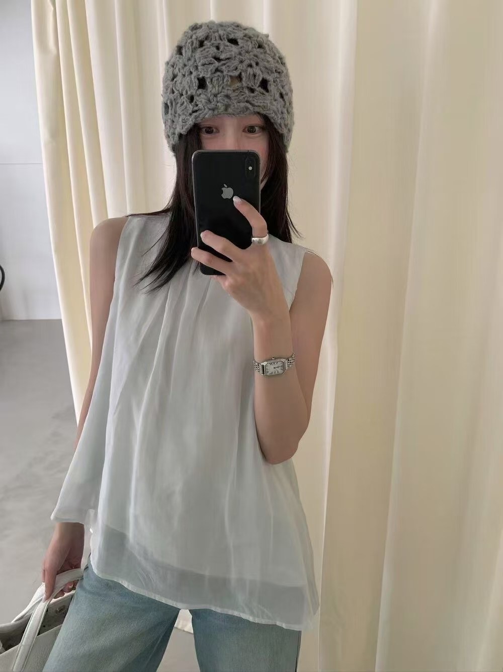 재고 있음 chic 다용도 단색 연령 감소 레이스업 분위기 센스 캐미솔