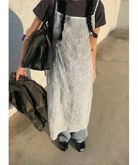 재고 있음 chic 한국 신제품 봄 여름 다용도 조끼 스커트