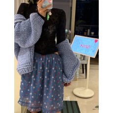 批发chic 时尚松紧腰豹纹碎花半身裙花边短裙女