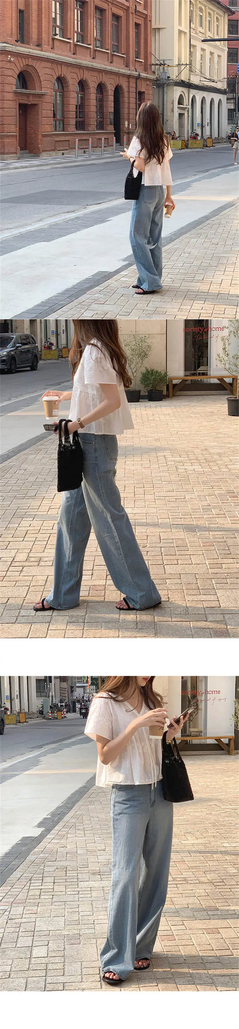 V넥 레이스 반소매 블라우스 상세 이미지 8