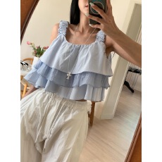 批发有货 chic 韩国女士新款休闲热卖人气吊带背心多层