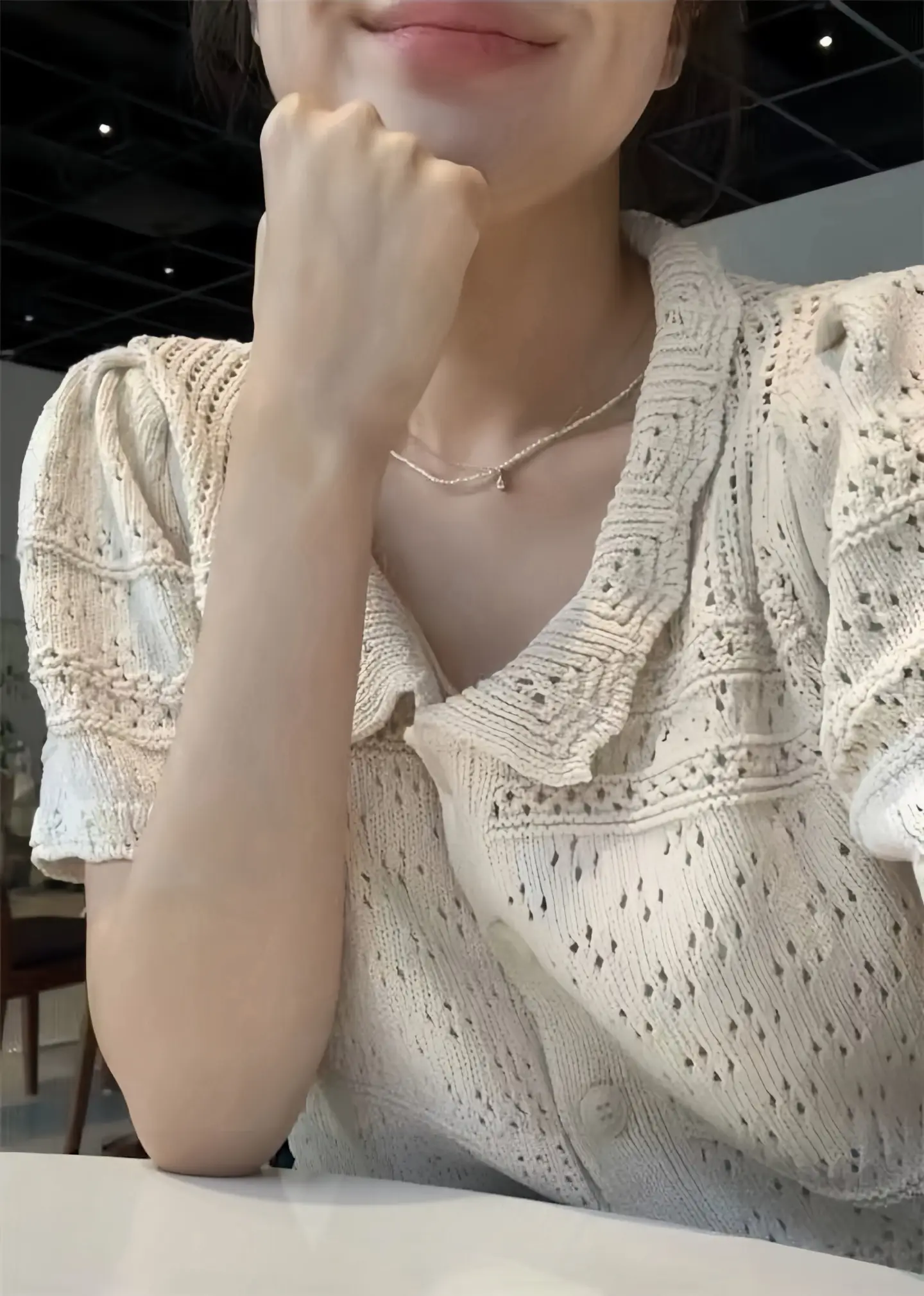 여름 오픈워크 니트 상세 이미지 1