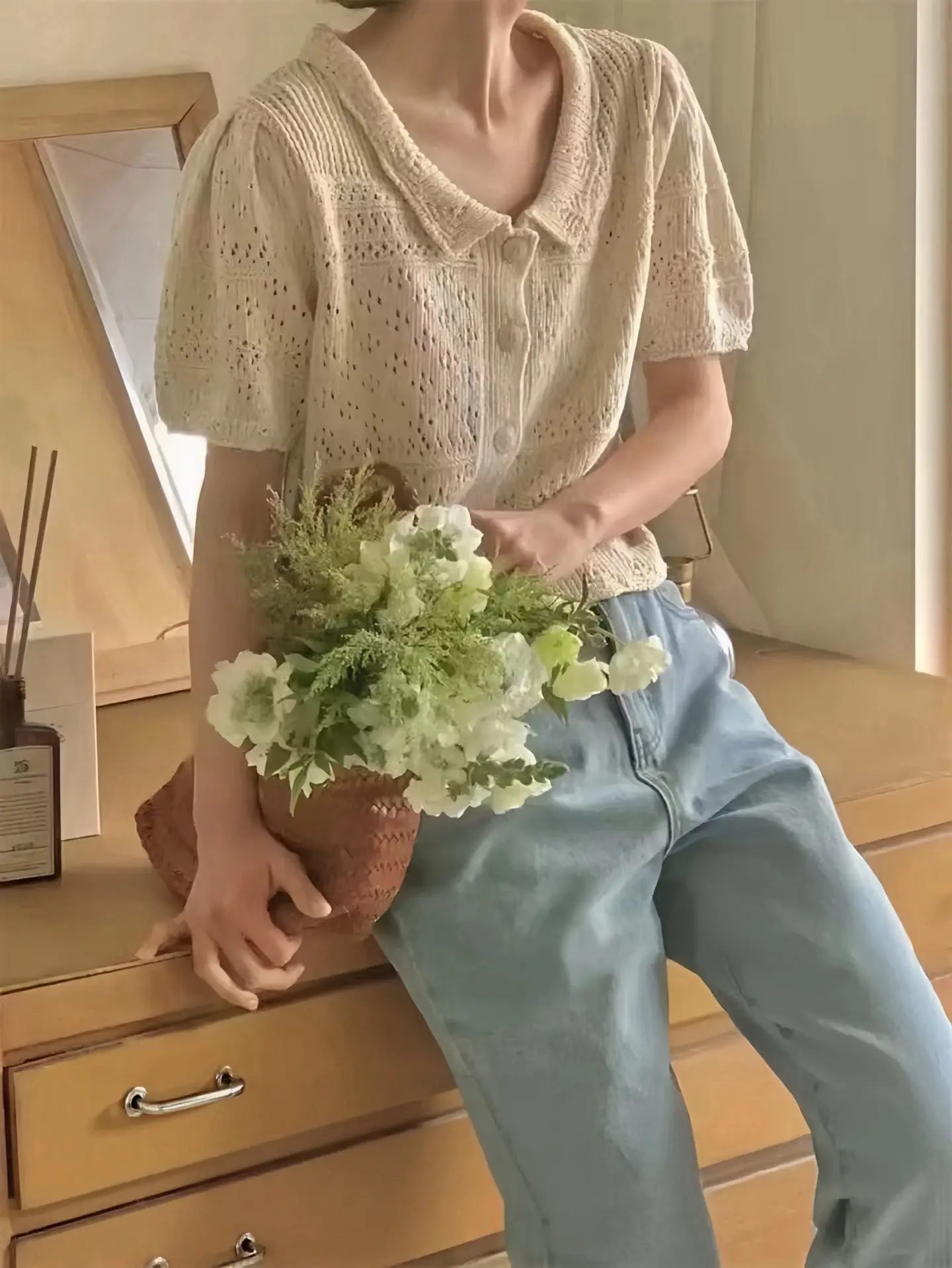 여름 오픈워크 니트 상세 이미지 8