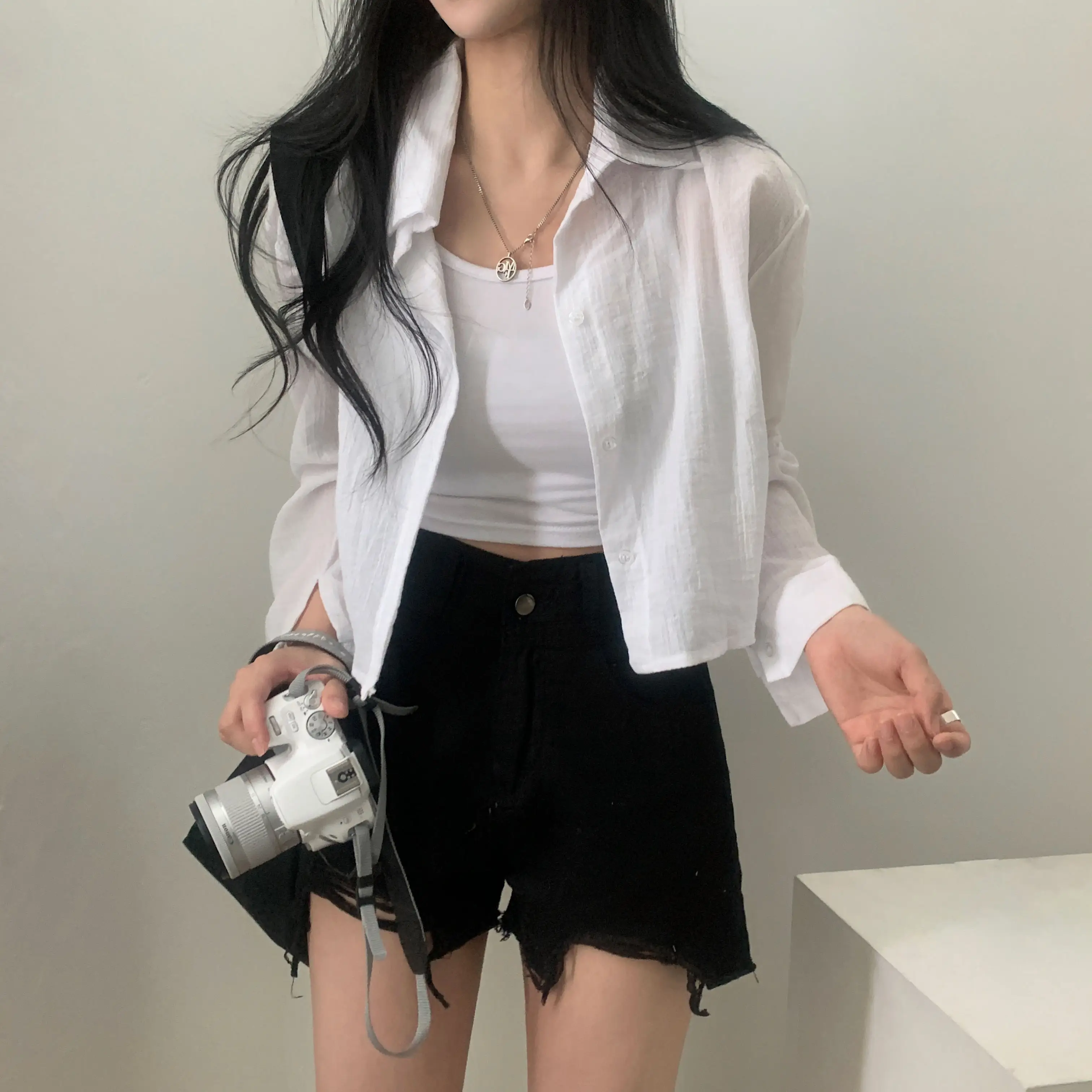 스트라이프 긴소매 셔츠 상세 이미지 2