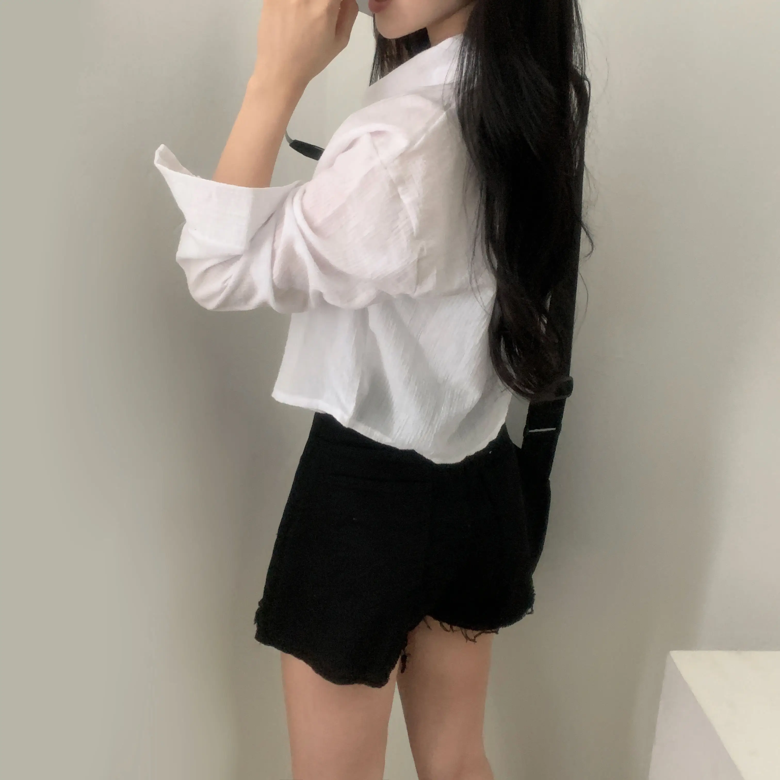 스트라이프 긴소매 셔츠 상세 이미지 5