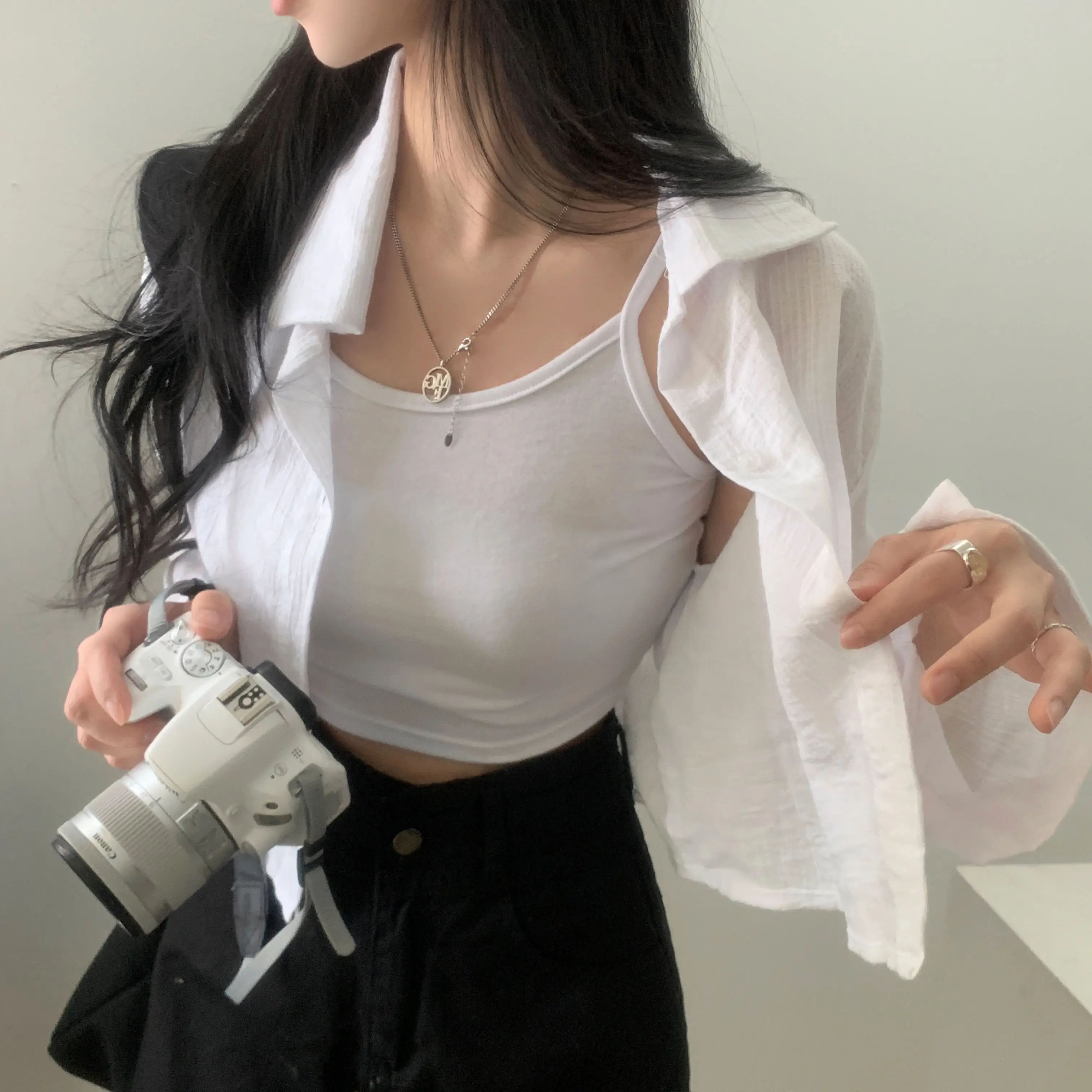 스트라이프 긴소매 셔츠 상세 이미지 8